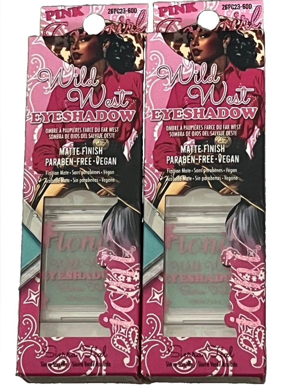 Ioni Wild West Matte Eyeshadow - Pink cowgirl. Sierra Teal. Set of 2.